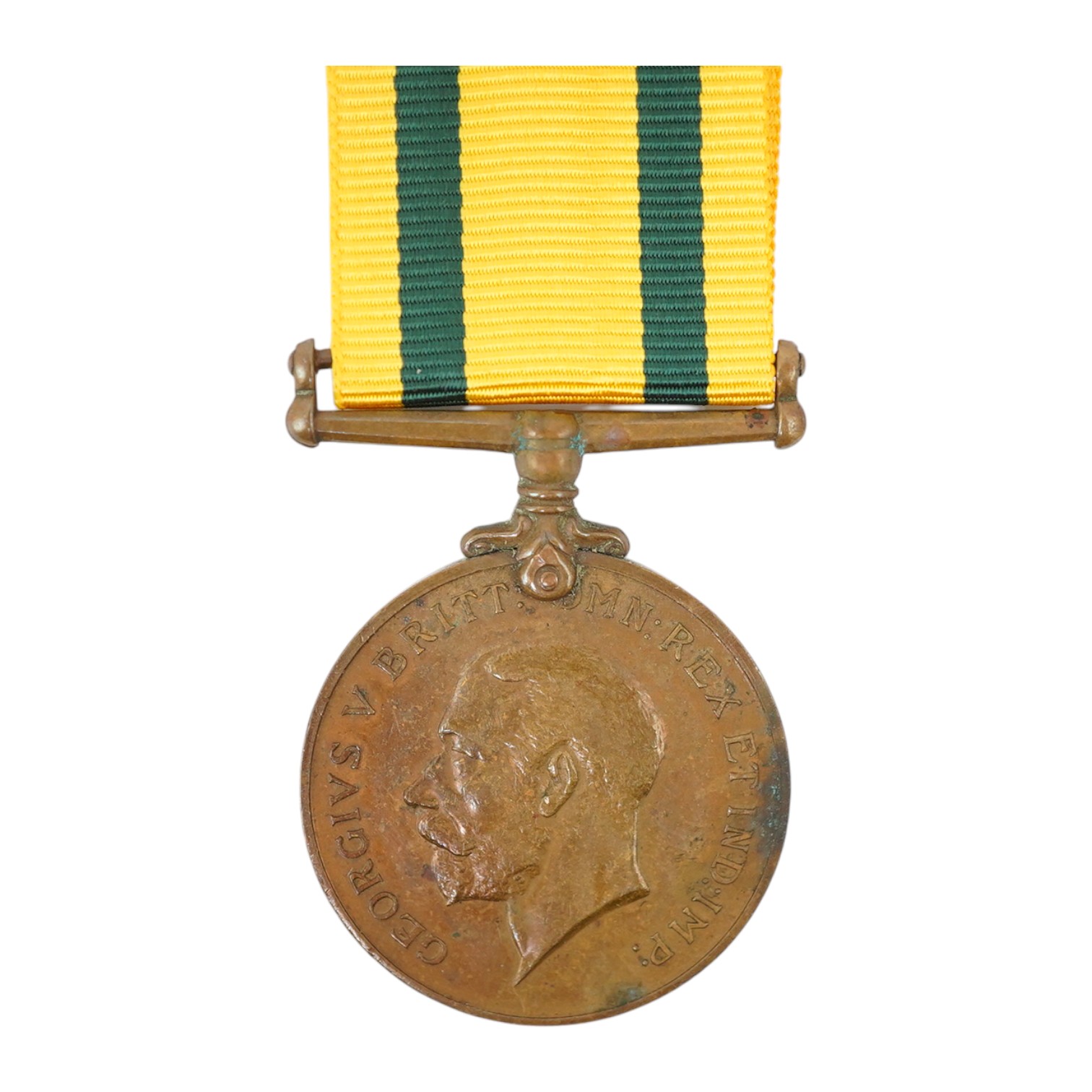 A George V Territorial Force War Medal 1914-19, unnamed. Condition - fair.